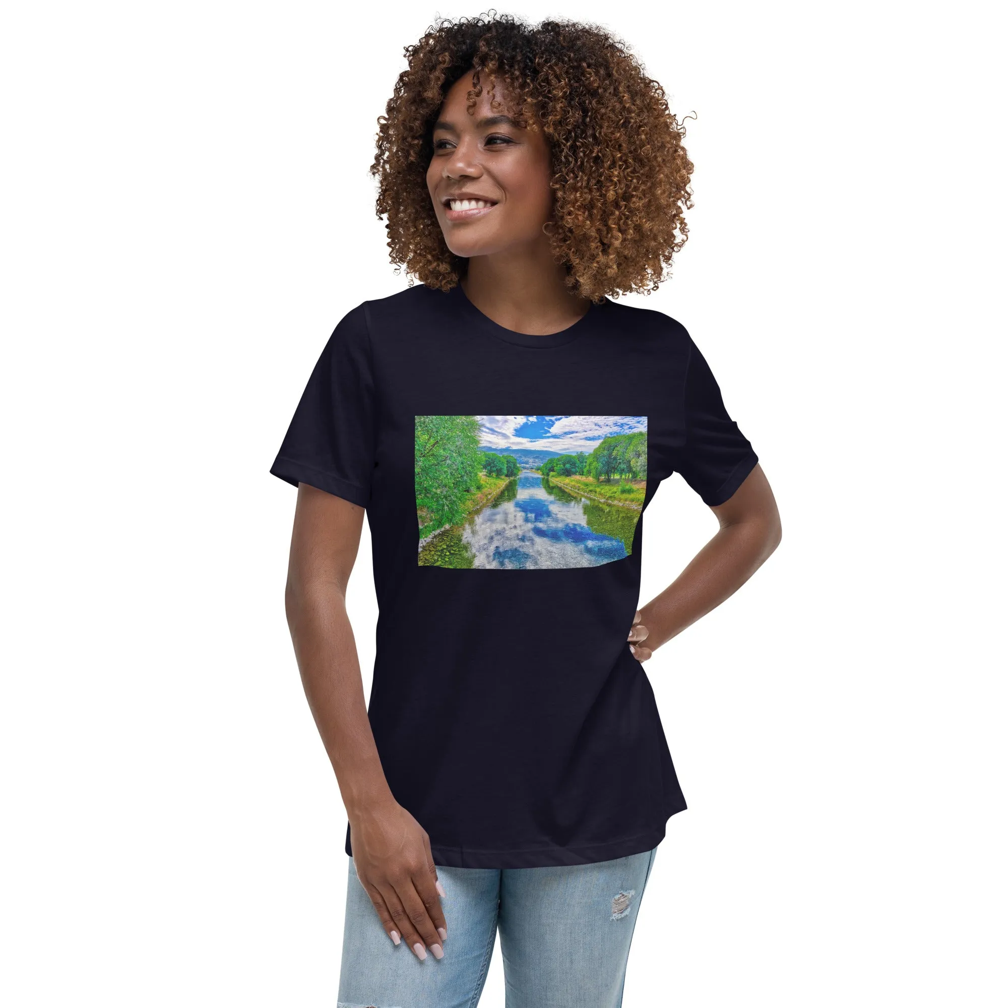 Women's Relaxed T-Shirt - Penticton Okanagan River Channel HDR