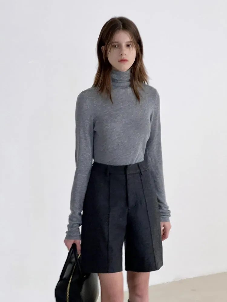 Wool Stretch Slim-Fit Turtleneck Sweater