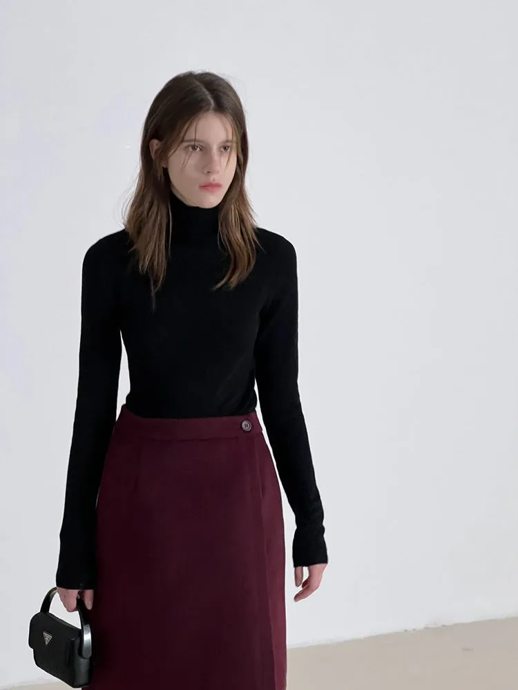Wool Stretch Slim-Fit Turtleneck Sweater